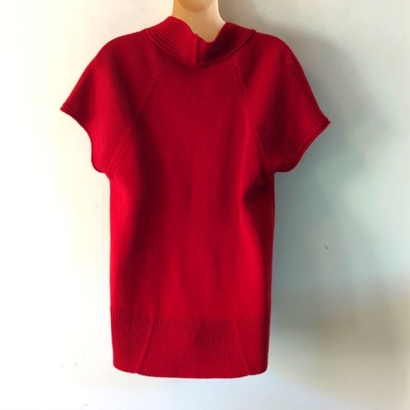 Coldwater Creek Red Sweater with Cap Sleeves - Picture 3 of 16